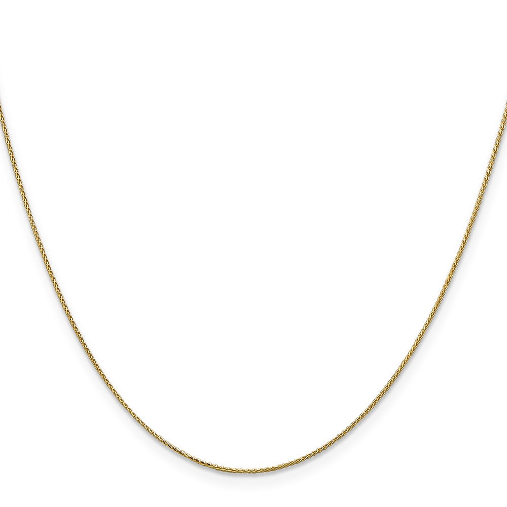 14K Yellow Gold .85mm Diamond-Cut Spiga With Spring Ring Clasp Chain Necklace