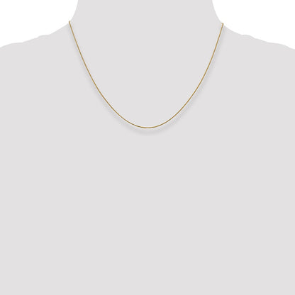 14K Yellow Gold .85mm Diamond-Cut Spiga With Spring Ring Clasp Chain Necklace