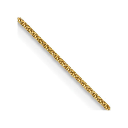 14K Yellow Gold .85mm Diamond-Cut Spiga With Spring Ring Clasp Chain Necklace