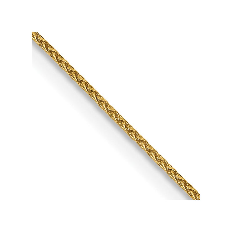 14K Yellow Gold .85mm Diamond-Cut Spiga With Spring Ring Clasp Chain Necklace