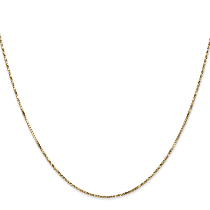 14K Yellow Gold 18 inch 1.05mm Diamond-cut Spiga with Lobster Clasp Chain Necklace