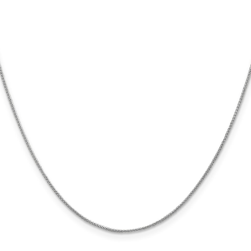 14K White Gold 16 Inch .85mm Spiga With Spring Ring Clasp Chain Necklace