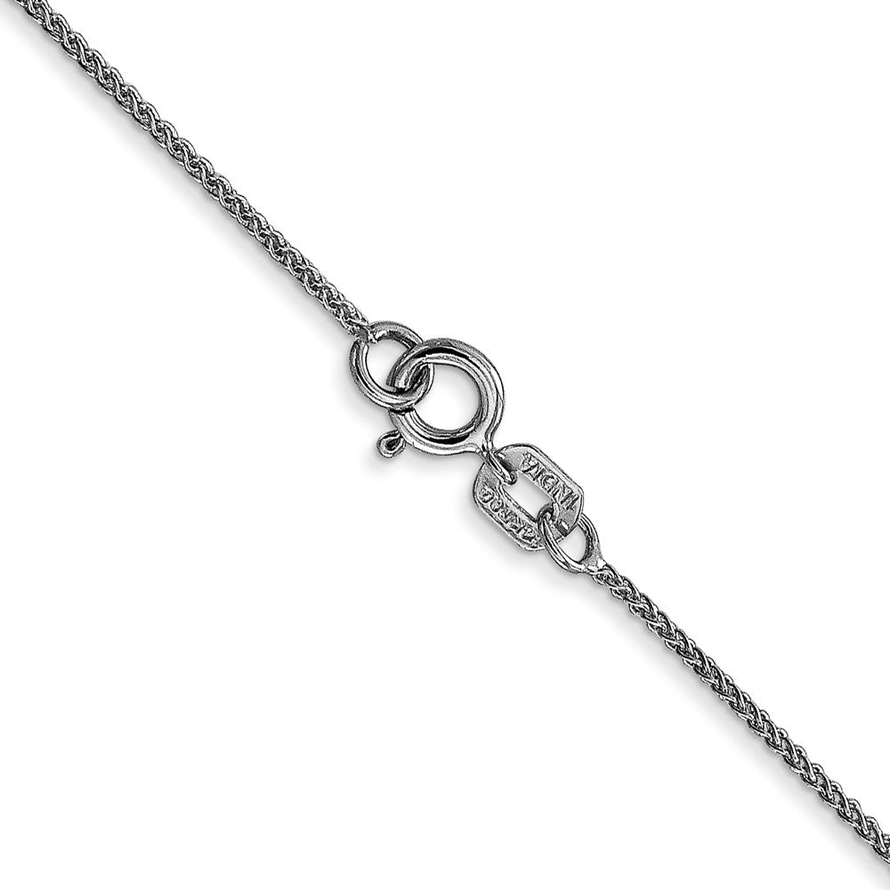 14K White Gold 16 Inch .85mm Spiga With Spring Ring Clasp Chain Necklace