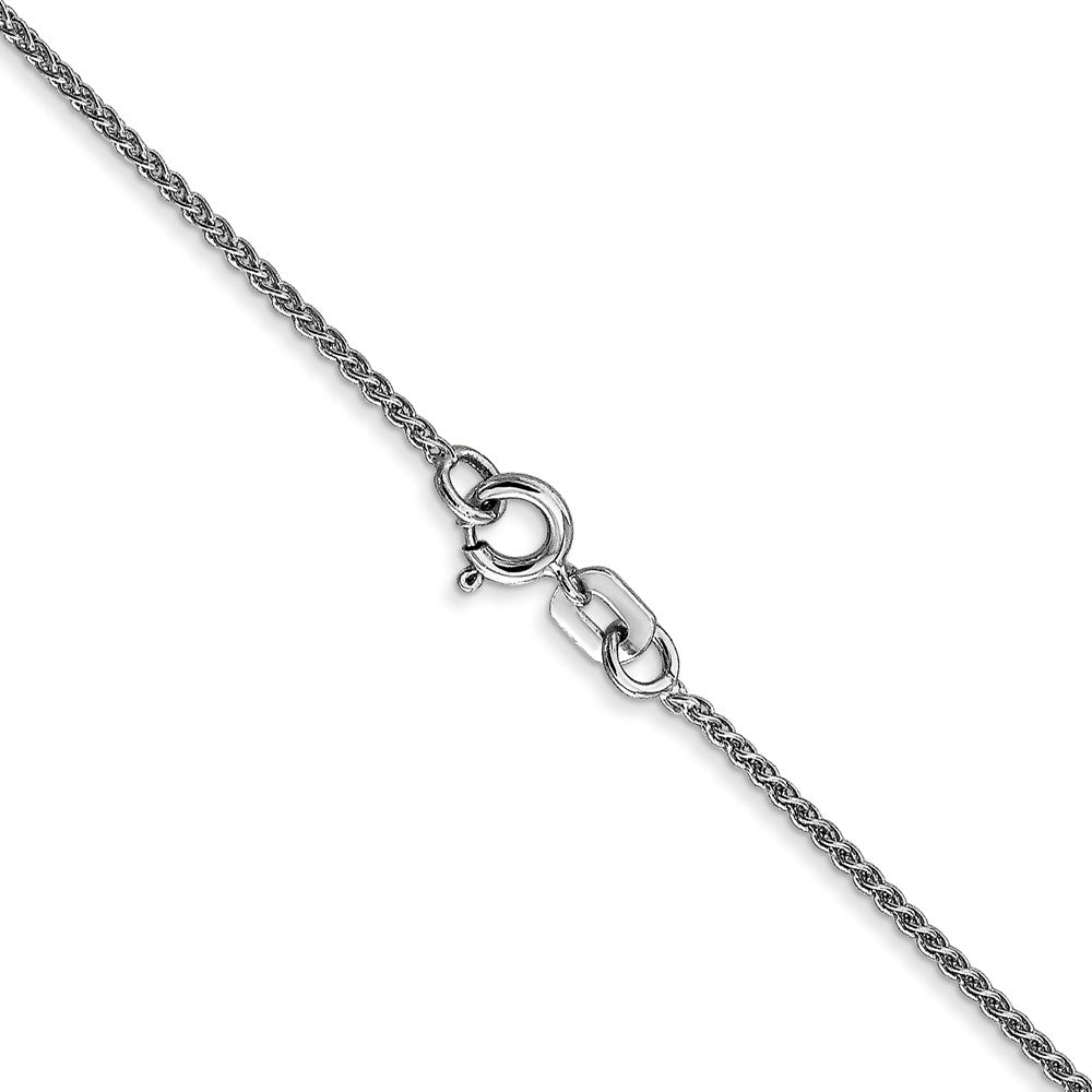 14K White Gold 1.05mm Spiga With Spring Ring Clasp Chain Necklace