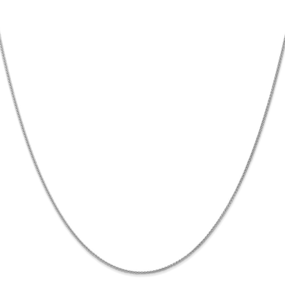 14K White Gold 1.05mm Spiga With Lobster Clasp Chain Necklace