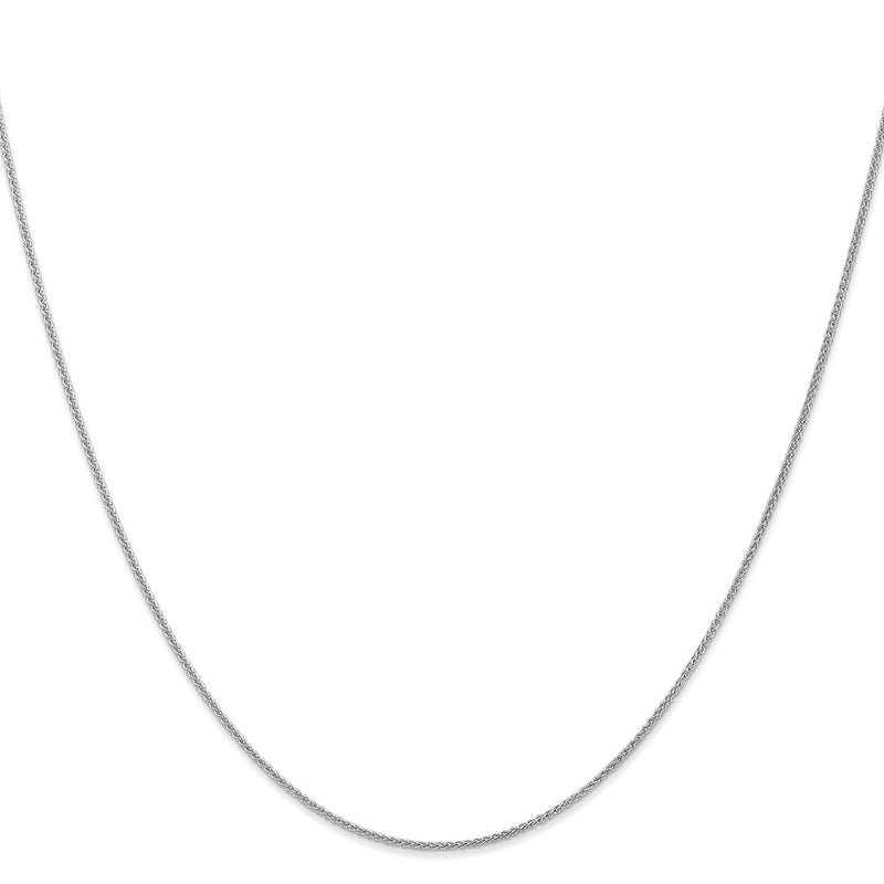 14K White Gold 1.05mm Spiga With Lobster Clasp Chain Necklace