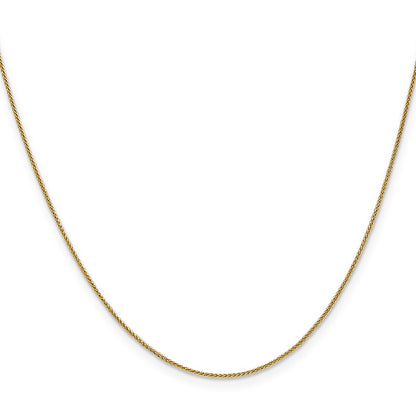 14K Yellow Gold .85mm Spiga With Lobster Clasp Chain Necklace