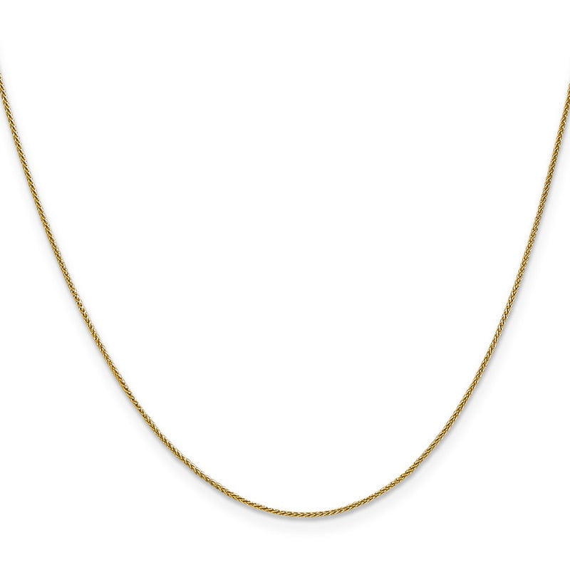 14K Yellow Gold .85mm Spiga With Lobster Clasp Chain Necklace