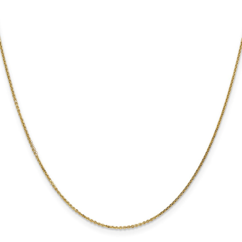 14K Yellow Gold 26 Inch .95mm Diamond-Cut Cable With Lobster Clasp Chain Necklace