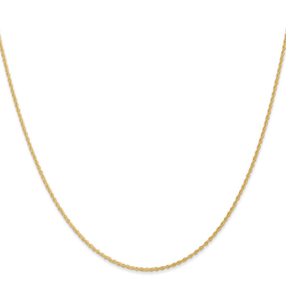 14K Yellow Gold 1.1mm Baby Rope With Spring Ring Clasp Chain Children's Necklace