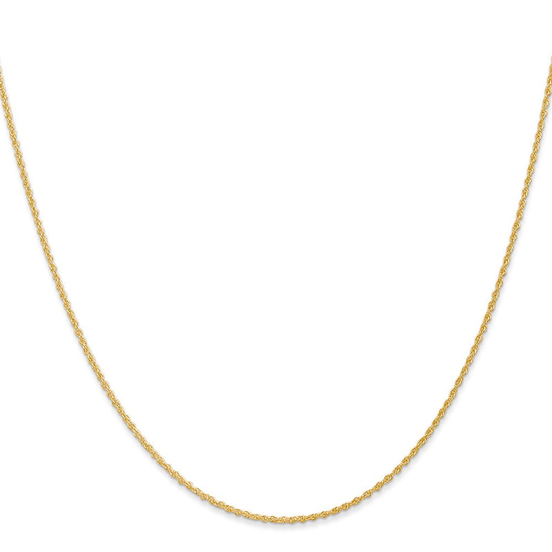 14K Yellow Gold 1.1mm Baby Rope With Spring Ring Clasp Chain Children's Necklace