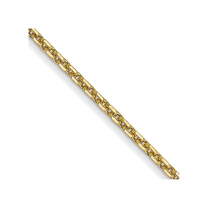 14K Yellow Gold 26 Inch .95mm Diamond-Cut Cable With Lobster Clasp Chain Necklace