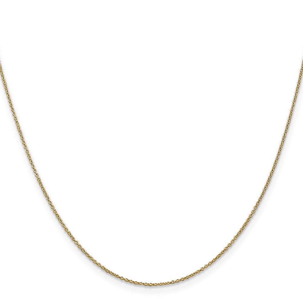 14K Yellow Gold .9mm Cable With Lobster Clasp Chain Children's Necklace