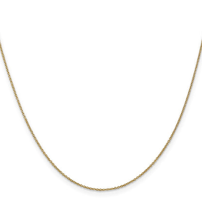 14K Yellow Gold .9mm Cable With Lobster Clasp Chain Children's Necklace