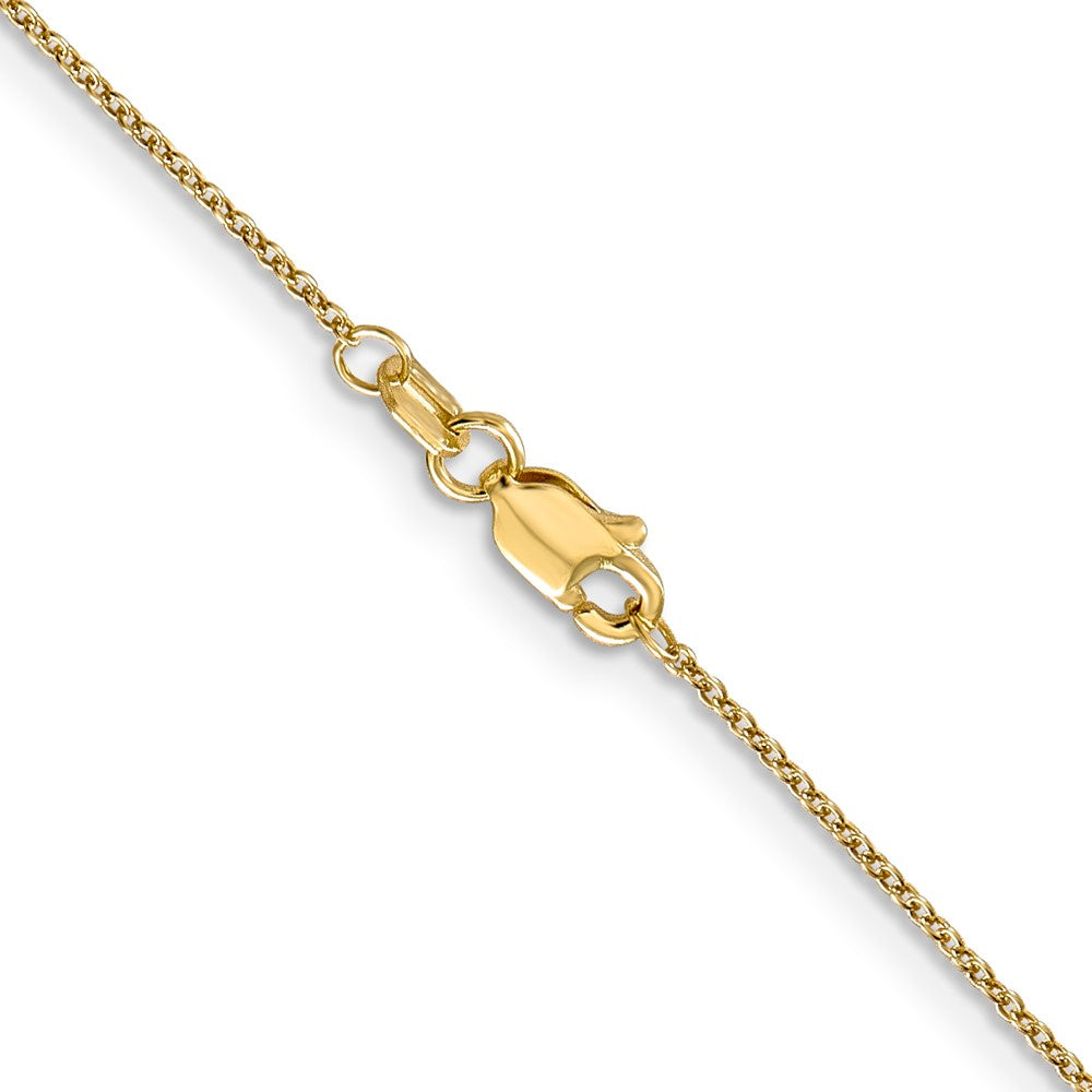 14K Yellow Gold .9mm Cable With Lobster Clasp Chain Children's Necklace