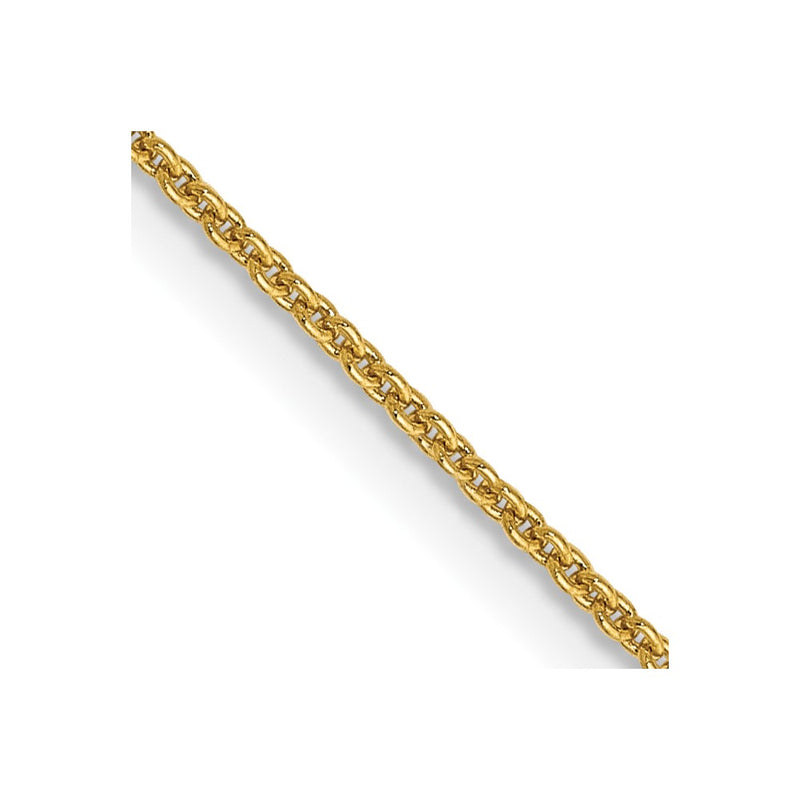 14K Yellow Gold .9mm Cable With Lobster Clasp Chain Children's Necklace