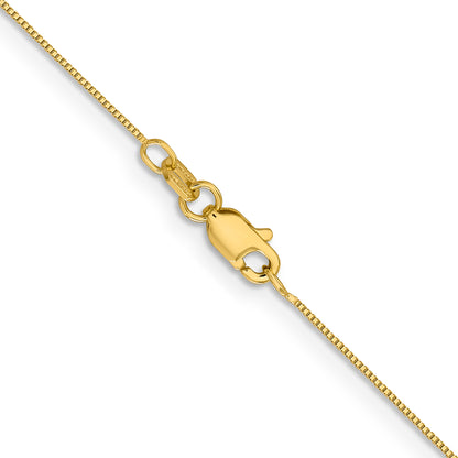 14K Yellow Gold 14 Inch .5mm Box With Lobster Clasp Chain