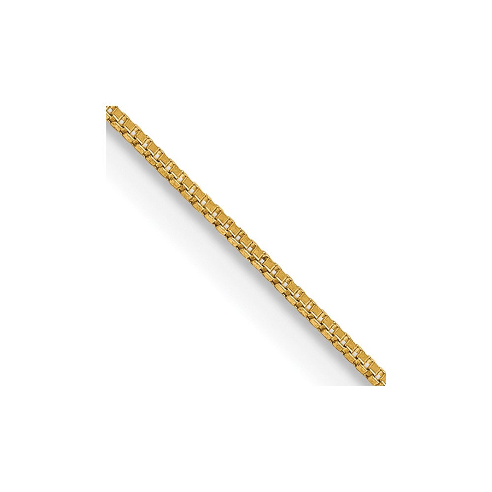 14K Yellow Gold .5mm Box With Lobster Clasp Chain Children's Necklace