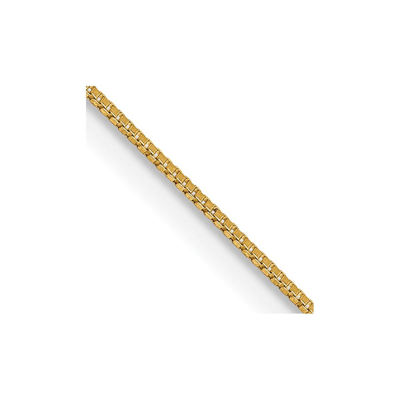 14K Yellow Gold .5mm Box With Lobster Clasp Chain Children's Necklace