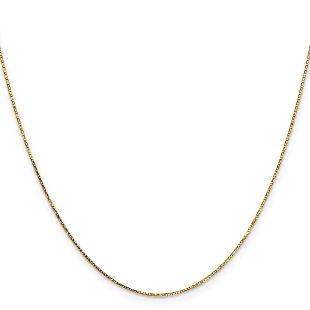 14K Yellow Gold .7mm Box With Spring Ring Clasp Chain Children's Necklace