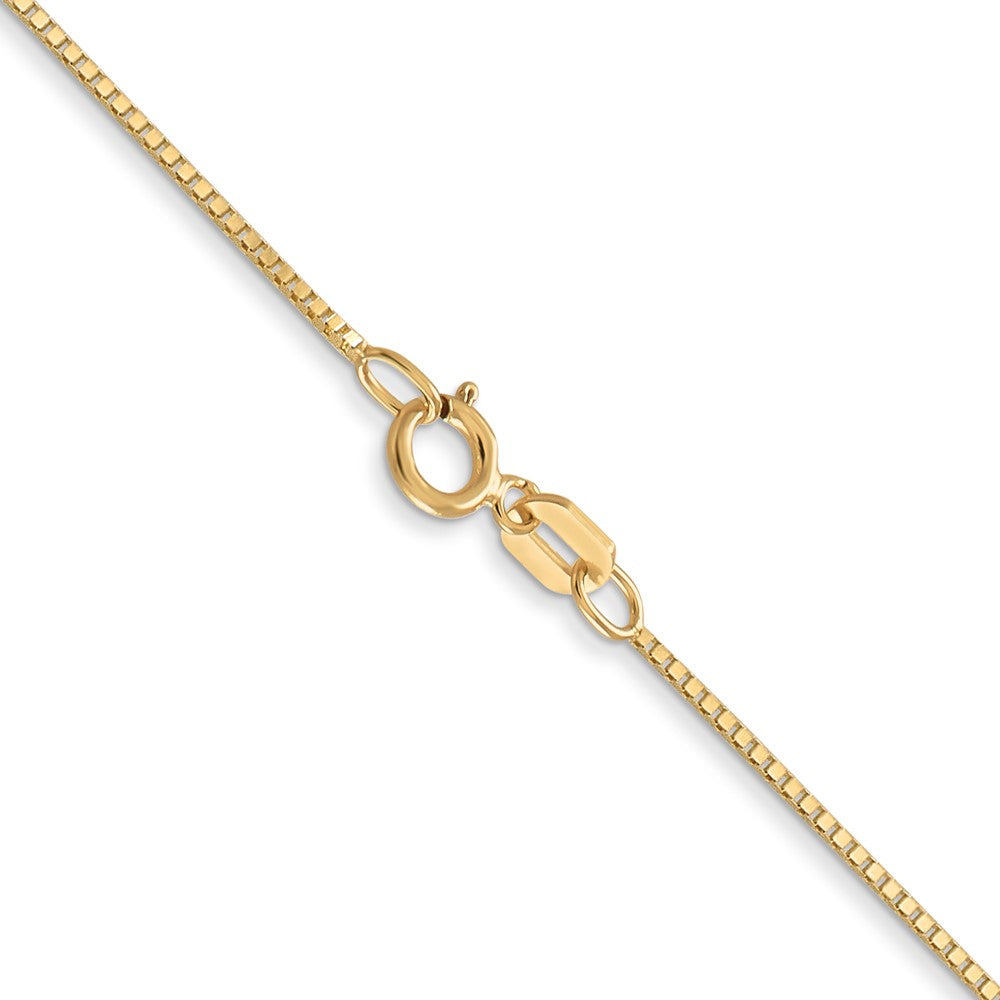 14K Yellow Gold .7mm Box With Spring Ring Clasp Chain Children's Necklace