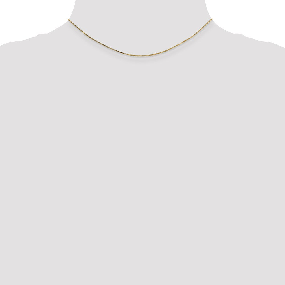 14K Yellow Gold .7mm Box With Spring Ring Clasp Chain Children's Necklace