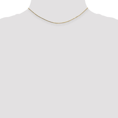 14K Yellow Gold .7mm Box With Spring Ring Clasp Chain Children's Necklace
