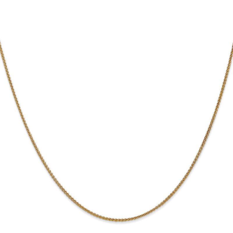 14K Yellow Gold 1.25mm Spiga With Lobster Clasp Chain Necklace