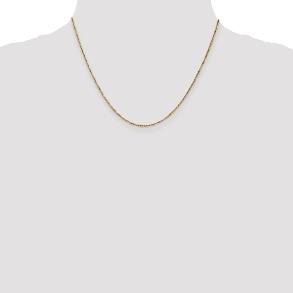 14K Yellow Gold 1.25mm Spiga With Lobster Clasp Chain Necklace