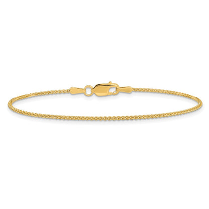 14K Yellow Gold 6 Inch 1.25mm Spiga With Lobster Clasp Bracelet