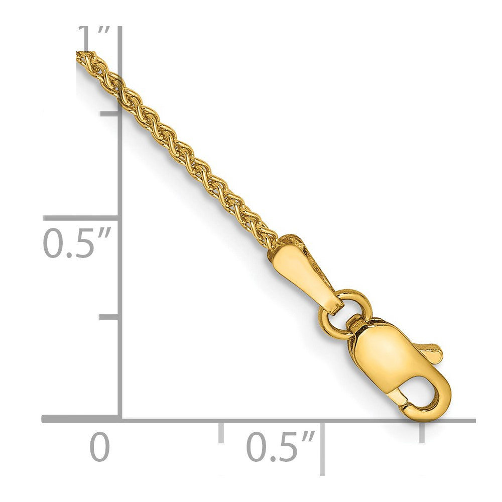 14K Yellow Gold 6 Inch 1.25mm Spiga With Lobster Clasp Bracelet
