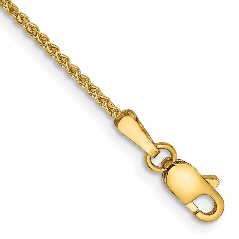 14K Yellow Gold 1.25mm Spiga With Lobster Clasp Chain Bracelet