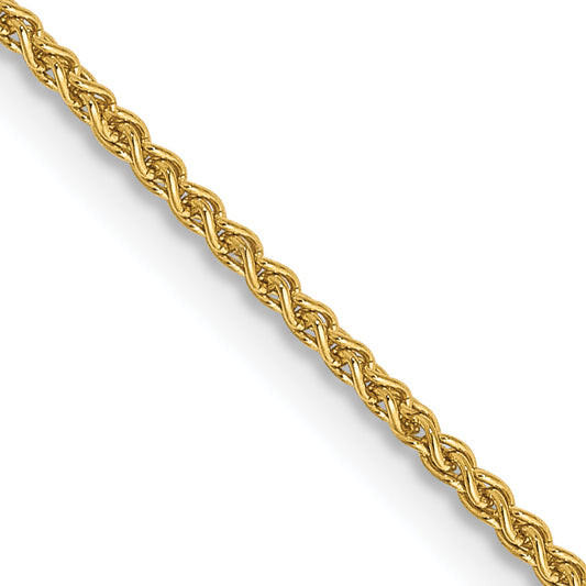 14K Yellow Gold 14 Inch 1.25mm Spiga With Lobster Clasp Chain