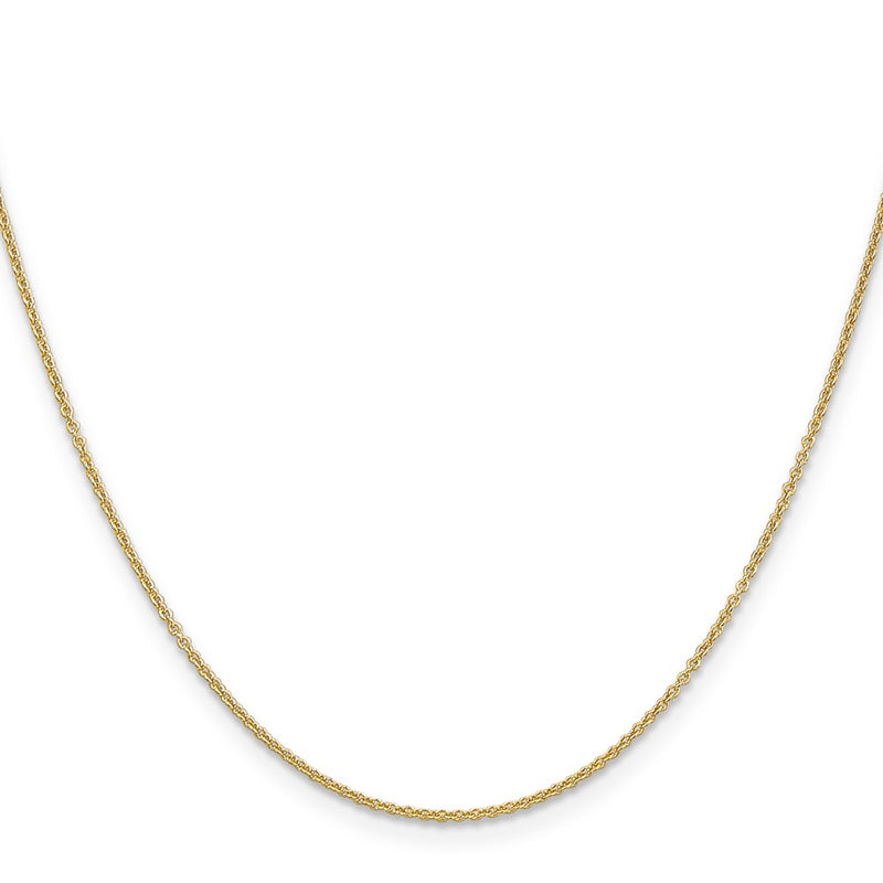 14K Yellow Gold 20 Inch 1.2mm Cable With Lobster Clasp Chain Necklace