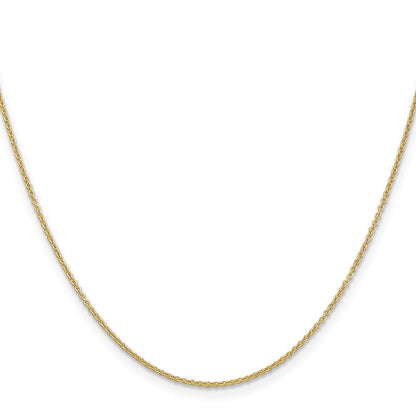 14K Yellow Gold 1.2mm Cable With Lobster Clasp Chain Children's Necklace