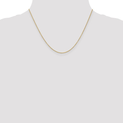 14K Yellow Gold 1.2mm Cable With Lobster Clasp Chain Necklace