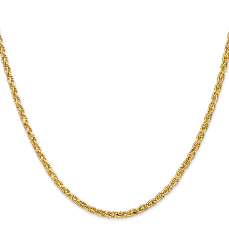 14K Yellow Gold 26 Inch 3mm Parisian Wheat With Lobster Clasp Chain Necklace