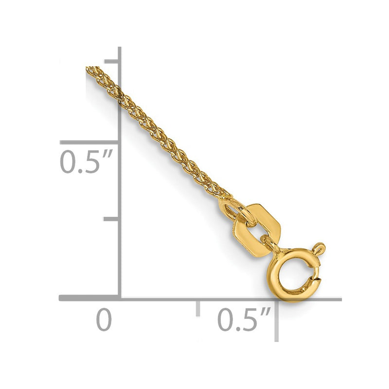 14K Yellow Gold 8 Inch 1.05mm Spiga With Spring Ring Clasp Bracelet