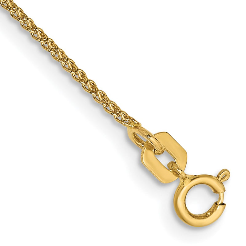 14K Yellow Gold 1.05mm Spiga With Spring Ring Clasp Chain Bracelet