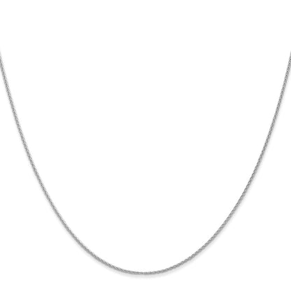 14K White Gold 1mm Parisian Wheat With Lobster Clasp Chain Children's Necklace