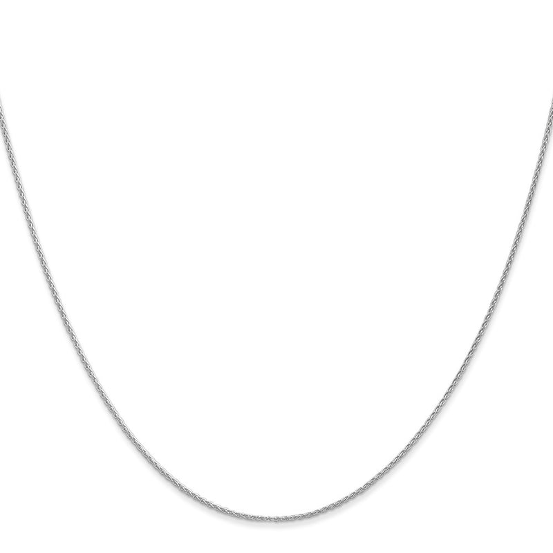 14K White Gold 1mm Parisian Wheat With Lobster Clasp Chain Children's Necklace