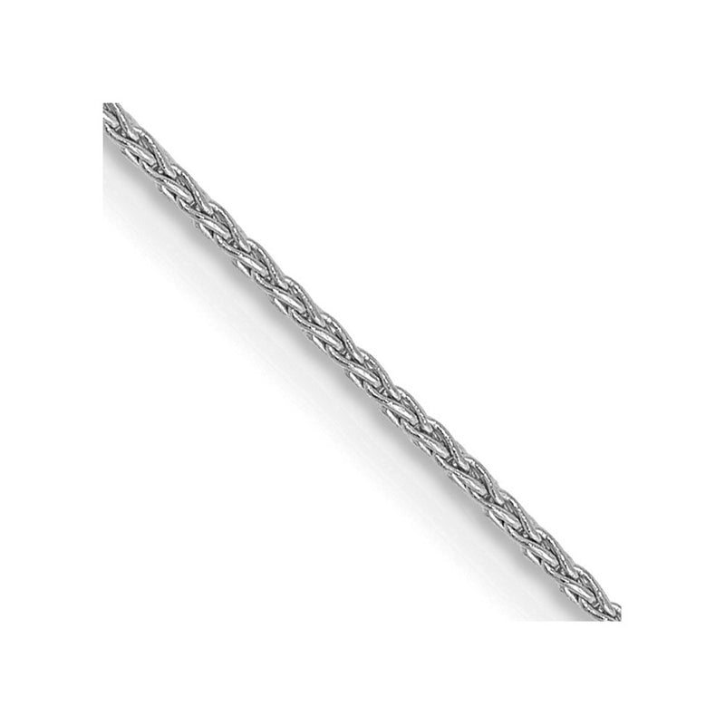 14K White Gold 1mm Parisian Wheat With Lobster Clasp Chain Children's Necklace