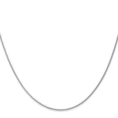 14K White Gold 1.2mm Parisian Wheat With Lobster Clasp Chain Children's Necklace