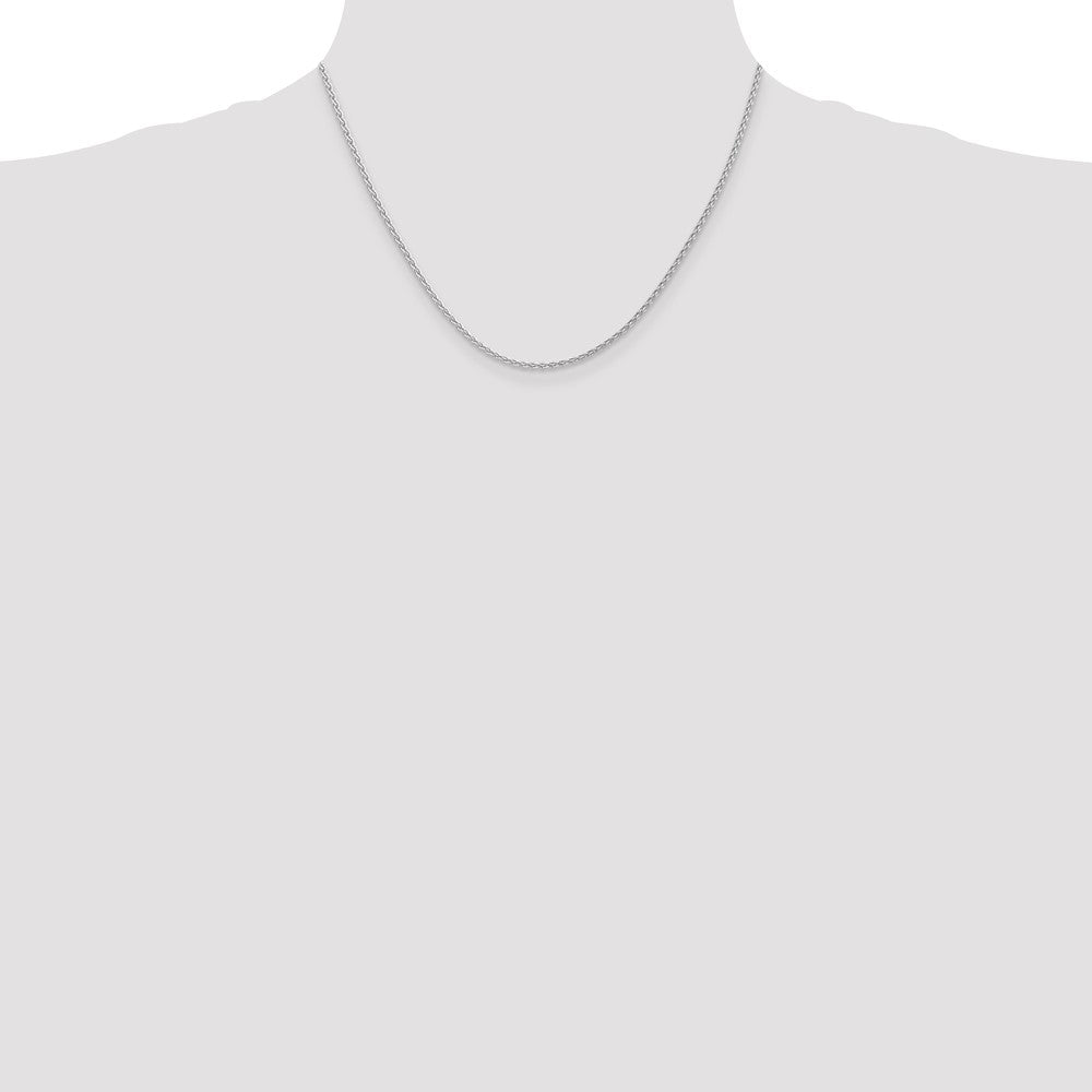 14K White Gold 1.75mm Parisian Wheat With Lobster Clasp Chain Necklace