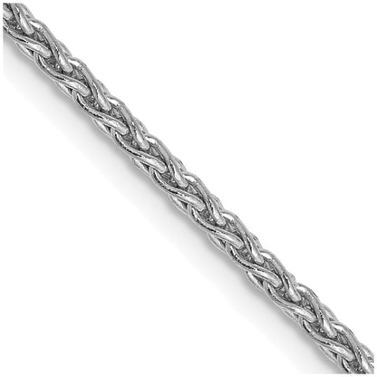 14K White Gold 1.75mm Parisian Wheat With Lobster Clasp Chain Necklace