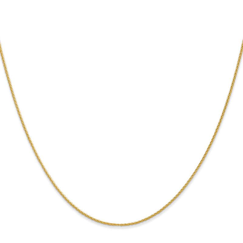 14K Yellow Gold 1mm Parisian Wheat With Lobster Clasp Chain Children's Necklace
