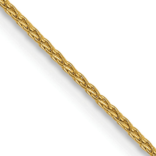 14K Yellow Gold 14 Inch 1mm Parisian Wheat With Lobster Clasp Chain