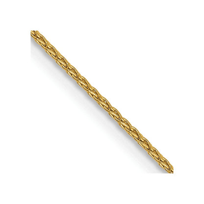 14K Yellow Gold 1mm Parisian Wheat With Lobster Clasp Chain Children's Necklace
