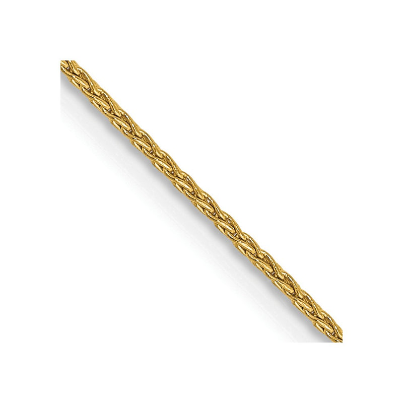 14K Yellow Gold 1mm Parisian Wheat With Lobster Clasp Chain Children's Necklace
