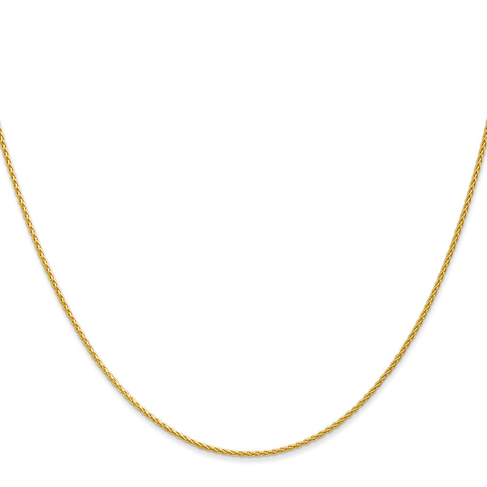 14K Yellow Gold 16 Inch 1.2mm Parisian Wheat With Lobster Clasp Chain Necklace